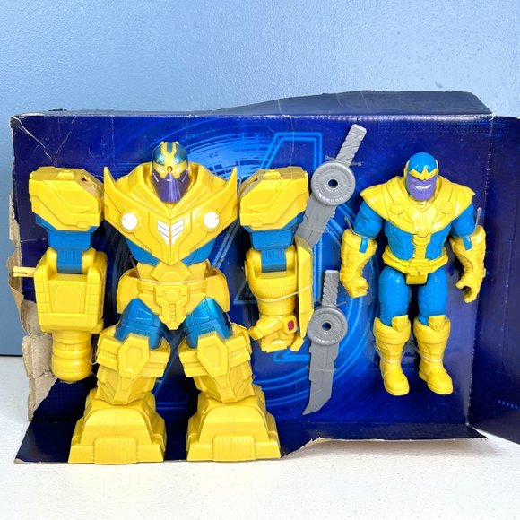 Marvel Avengers Mech Strike Thanos Figure With Infinity Mech Suit DAMAGED BOX - Picture 1 of 4